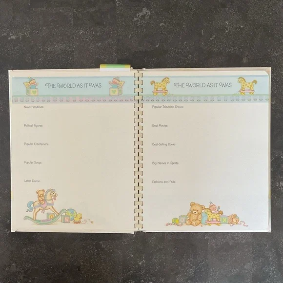Vintage 80s Hallmark Keepsake Album adopted child baby memory book unisex - Picture 10 of 16